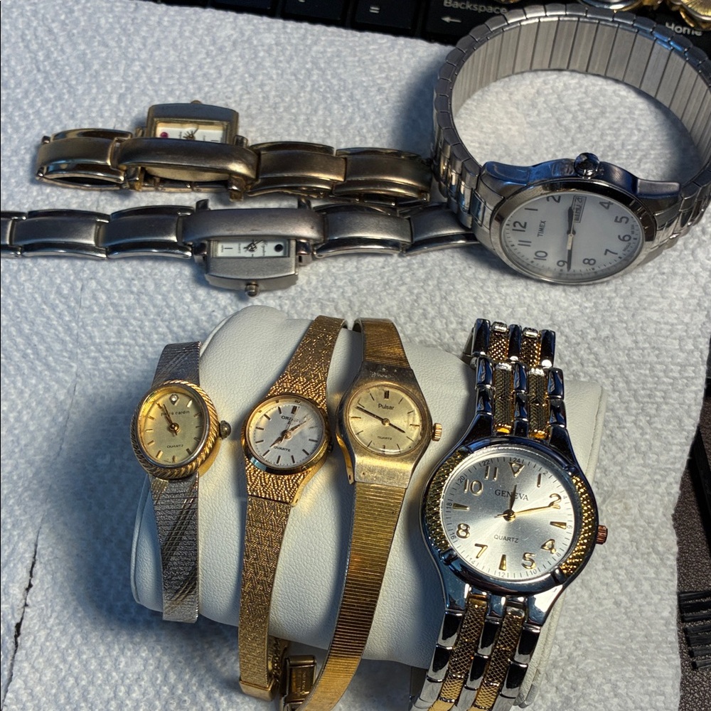 Silver and Gold Watch Collection parts